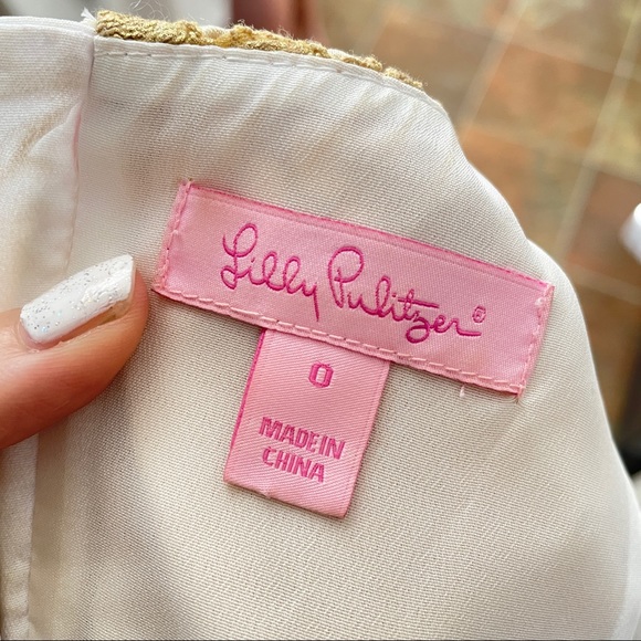 Lilly Pulitzer Gold Lace Dress - Picture 4 of 11